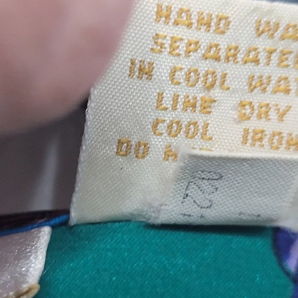 Vintage 90s Victoria's Secret Gold Label Silk Pajama Top Size M L Missing Button - Picture 7 of 11